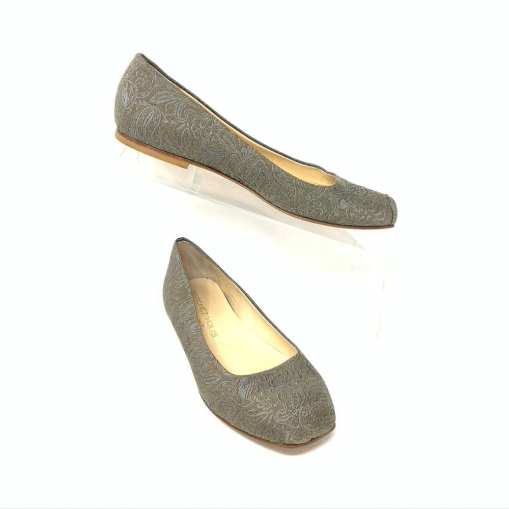 Marchez Vous Italy by Yeardley Fabric Flats Size 7